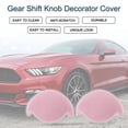 thumbnail image 2 of Cubierta decorativa del pomo de la palanca de cambios Unique Bargains para Ford Mustang 2015-2021, impermeable, adhesivo de estilo interior de consola, rosa, 1 juego, 2 of 6