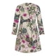 thumbnail image 5 of Vestido camisero suelto de lino y algodón de manga larga con estampado de hojas vintage para mujer Fridja  yut108, 5 of 8