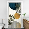 thumbnail image 2 of Bohemian Style Shower Curtain Bathroom Decor Abstract Simple Waterproof Polyester 12 Pack Hooks Green, 2 of 8