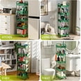thumbnail image 6 of 5 Tier Rolling Cart Organizer,Bathroom Cart Organizers with Wheels Laundry Room Organization Mobile Shelving Unit Utility Cart Storage Shelves Multi-Functional for Office, Home(Green), 6 of 14