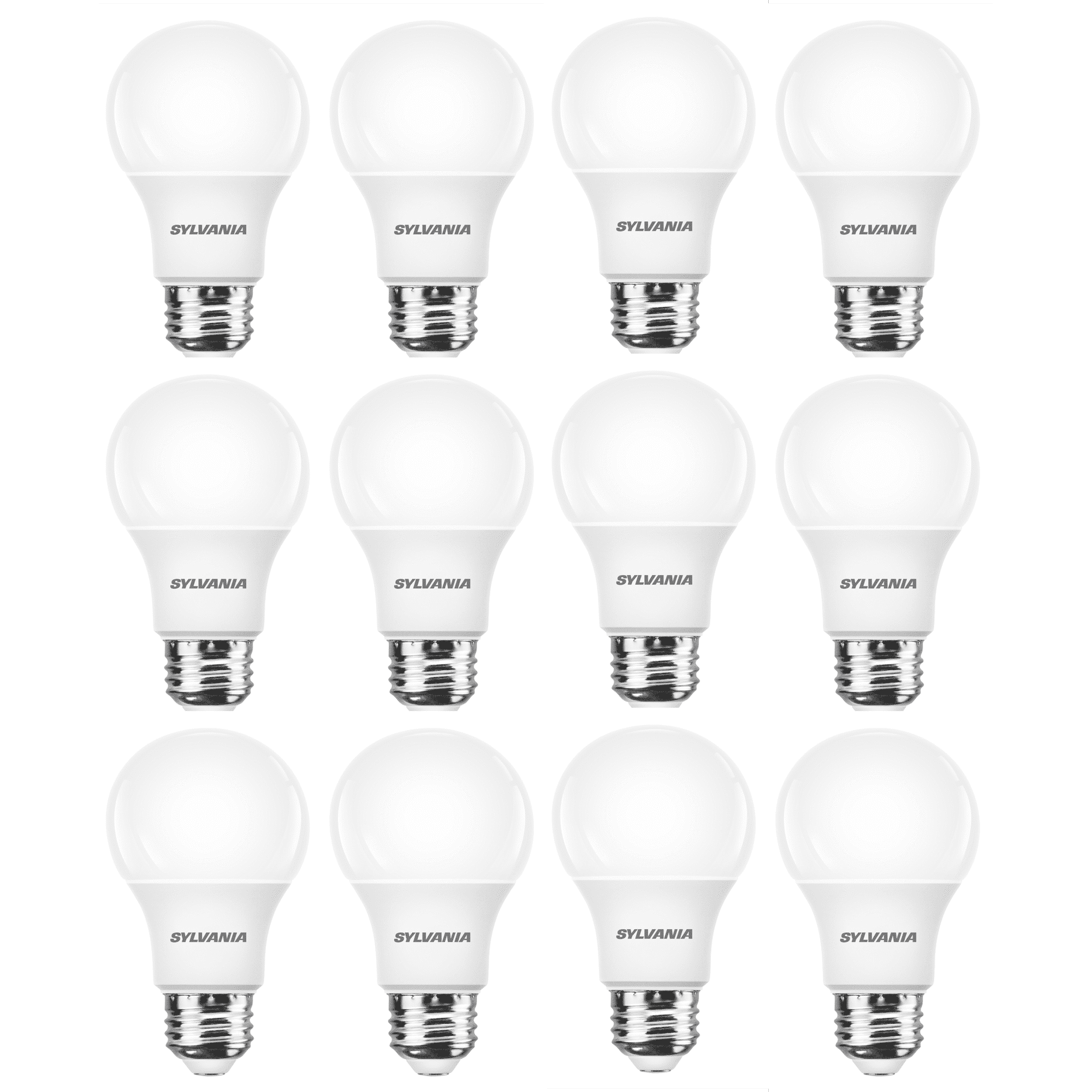 Sylvania 4.5W LED A19 40W Equivalent Soft White General Purpose Light Bulbs, 12 Pack