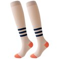 thumbnail image 1 of Whataatahia Calcetines deportivos hasta la rodilla azul cielo blanco marino, 1 of 5