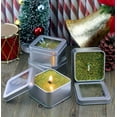 thumbnail image 2 of Cornucopia Brands Square Silver Metal Tins w/View Window (12-Pack); Empty 1/2 Cup / 4-Ounce Capacity Clear Top Metal Boxes Great for Candles, Candies, Gifts, 2 of 5