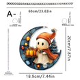 thumbnail image 3 of El pequeño fantasma leyendo bajo la colorida decoración navideña y regalos de acrílico plano 2D, 3 of 5