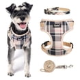 thumbnail image 1 of Set de arnés y collar de correa para perros pequeños PUPTECK, color beige, 1 of 7