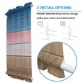 thumbnail image 3 of Pink Blue Brown Door Curtains for Door Window, French Sidelight Front Back Door Curtains With Tieback, Farmhouse Gradient Wooden Plank Art Kitchen Rod Pocket Drapes Panel, 25"x72", 3 of 5