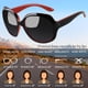 thumbnail image 5 of Gafas de sol Joopin Oversized Polarized para mujer negro+negro rojo, 5 of 6