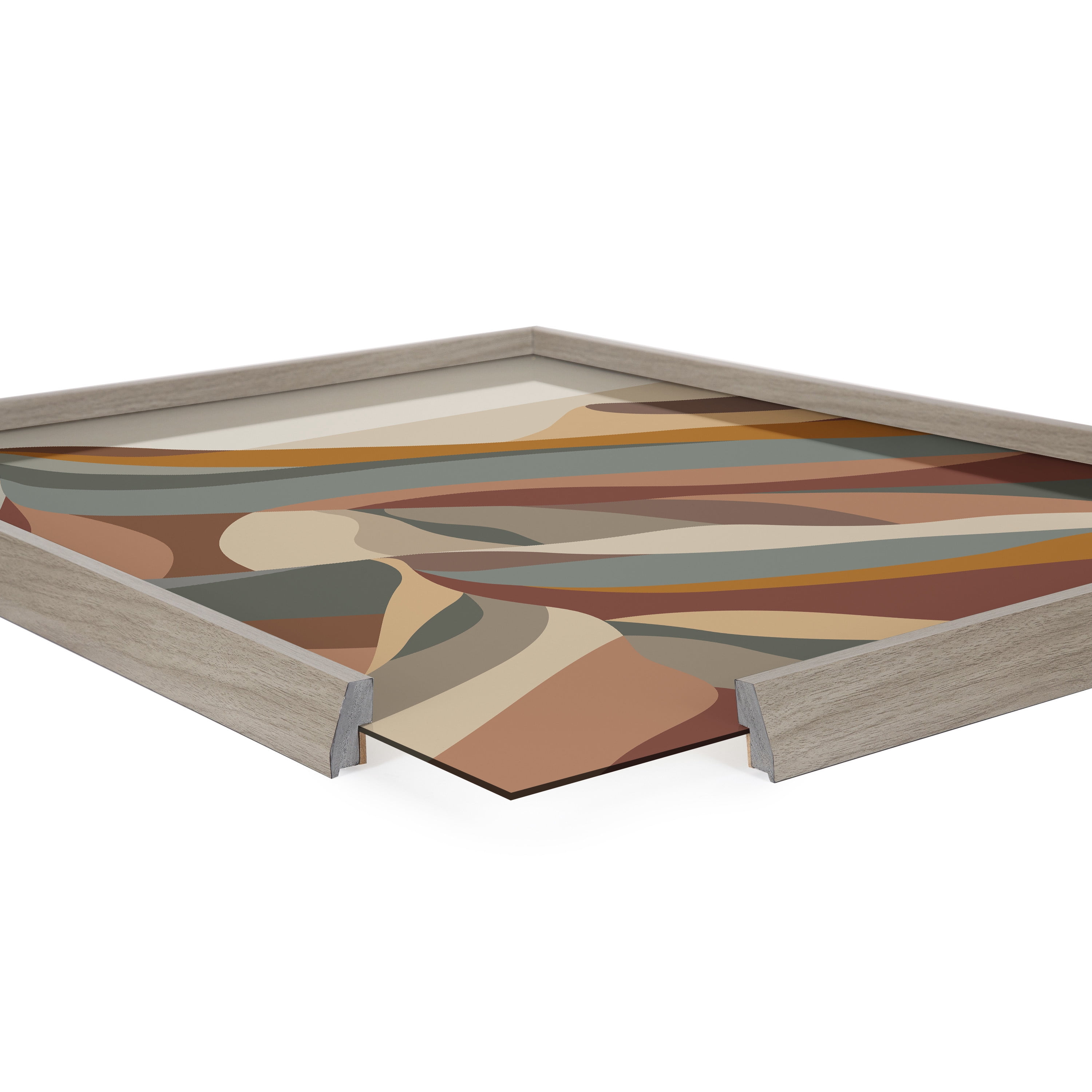 Blake Mid-Century Modern Mountains 1b 18 in x 24 in Framed Painting Art Prints, by Kate and Laurel