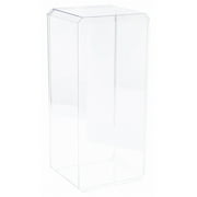 Pioneer Plastics 576CD Clear Plastic Beveled Edge Display Cases (Mirrored), 6" W x 7" D x 15.5" (Mailer Box)