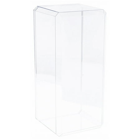 Pioneer Plastics 576CD Clear Plastic Beveled Edge Display Cases (Mirrored), 6" W x 7" D x 15.5" (Mailer Box)