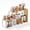Natural Beige, variant on Kitchen Countertop Organizer, Spice Rack Cabinet Organizer Shelf Stackable Counter Corner Shelves Organization and Storage for Pantry, Counter top, Coffee Station Wood Rustic Brown