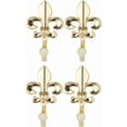 thumbnail image 3 of Bathroom Towel Hooks, Decorative Wall Hooks Coat Hooks Heavy Duty Metal Hooks Wall Mounted Hanging Hooks for Hanging Key Purse Robe Hat Scarf Belt Handbag Cup Mug 4 Pack (Gold), 3 of 3