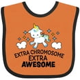 thumbnail image 3 of Inktastic Extra Chromosome Extra Awesome with Unicorn Boys or Girls Baby Bib, 3 of 4