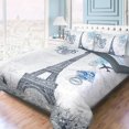 thumbnail image 3 of Safdie & Co. Couette 3PC Bleu Eiffel Bienvenue, 3 of 3
