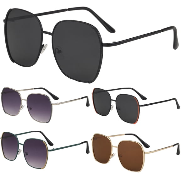 YVNAURA Classic Round Polarized Sunglasses for Men Women Vintage Retro Metal Frame UV Protection Lightweight Driving Shades with TAC Lens Fashion Outdoors, Black,One Size