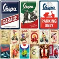 thumbnail image 4 of Letrero de hojalata retro Vespa, letrero de metal para garaje, placa de metal vintage para motocicleta, decoración de pared para sala de estar, placa Shabby Chic, 4 of 5