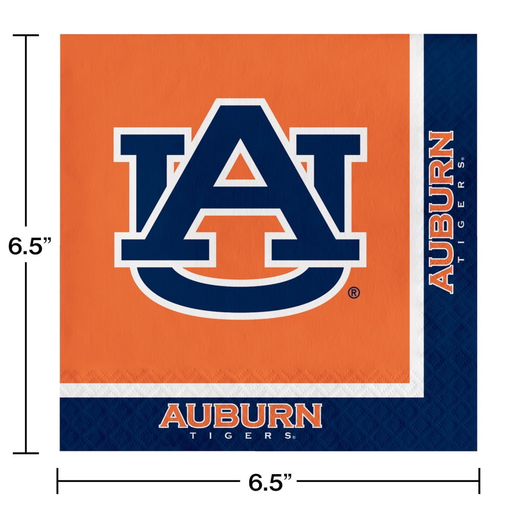 Creative Converting Auburn University Paper Plate and Napkin Party Kit, Serves 16