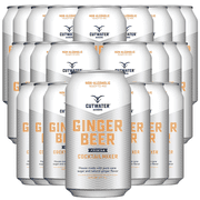 Cutwater Non-Alcoholic Ginger Beer 24 Pack - 12oz Cans - 110 Calories Fat-Free - Soda Mixer for Moscow Mule, Dark n Stormy
