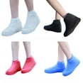 thumbnail image 4 of Minnieouse Cubiertas de zapatos de látex impermeables, cubierta de lluvia antideslizante reutilizable, Protector de deportes de ciclismo, botas Accesorios de calzado Azul L, 4 of 6