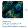 thumbnail image 5 of Peacock Feathers Square Desk Mat Mouse Mat Mouse Pad, 8.3x9.8 Inch, Non-Slip Rubber Bottom, Printed, Suitable for Office and Gaming, 5 of 6
