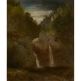 thumbnail image 2 of John Frederick Kensett 12x14 Black Ornate Wood Framed Double Matted Museum Art Print Titled: Rocky Pool, Bash-Bish&nbsp;Falls (1865), 2 of 5
