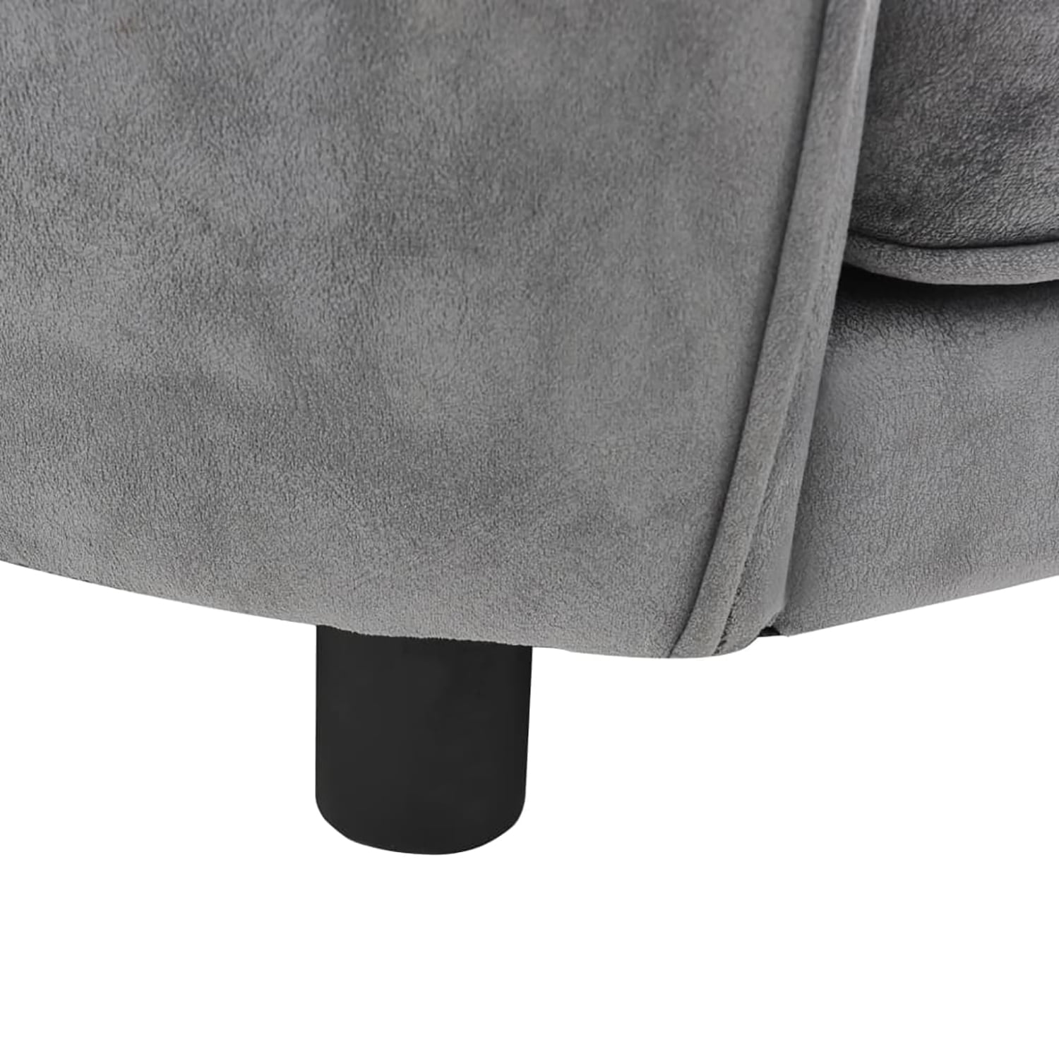 Pefilos 27.2" Dog Sofa Bed for Small Pets, Stylish Pet Sofa/Cat Couch for Furniture Faux Leather, Gray Pefilos 27.2" Dog Sofa Bed for Small Pets, Stylish Pet Sofa/Cat Couch for Furniture Faux Leather, Gray