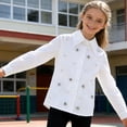 thumbnail image 4 of Favoffer Big Kid Girls Long Sleeve Shirt Spring School Season Rhinestone Embellished Lapel Casual Elegant Blouse Top for School Daily Party Recital Sizes 7-13Y, 4 of 9