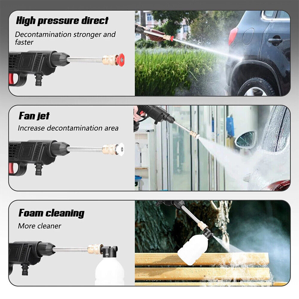 Electric Pressure Washer, Power Washer, Cordless Pressure Washer Portable  Car Cleaner Battery Operated High Pressure Water Gun 