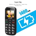 thumbnail image 3 of artfone+ Teléfono celular para personas mayores desbloqueado con teclas grandes | Botón SOS | Radio FM | Altavoz de caja | Batería de 1400 mAh | Linterna y estación de carga, negro, 3 of 5