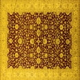 thumbnail image 1 of Ahgly Company Indoor Square Oriental Yellow Traditional Area Rugs, 6' Square, 1 of 4