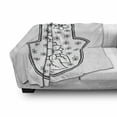 thumbnail image 3 of Hamsa Soft Flannel Fleece Throw Blanket, Lotus Blossoms Kabbalah Theme Floral Style Colorful Illustration, Cozy Plush for Indoor and Outdoor Use, 50" x 60", White Black, by Ambesonne, 3 of 6