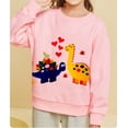 thumbnail image 3 of Dinosaur Sweatshirt for Toddler Girls Casual Pullover Crewneck Sweater Dino Baby Girls Long Sleeve Clothes 4T, 3 of 6