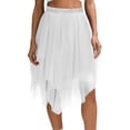 thumbnail image 3 of HAJWOH Women's Tulle Skirts High Low Layered Puffy Fairy Skirts Midi Length Irregular Tutu Skirt, 3 of 4