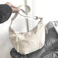 thumbnail image 3 of HUISZJ Shoulder Bag Half Moon Bag, Large Capacity Crossbody Bag, Adjustable Strap Shoulder Bag for Travel Commute Work (White), 3 of 10
