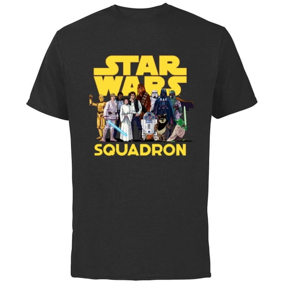 Star Wars Squadron Family Group Trip Vacation Matching - Short Sleeve Cotton T-Shirt for Adults - Customized-Black