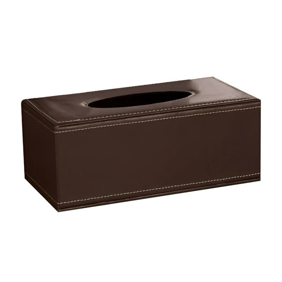 LAMIRO Modern Tissue Box Rectangle Long Holder Leather Decorative Organizer for Bathroom Desks Countertops Vanity Office Car Bedroom Night Stands