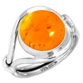 thumbnail image 1 of 925 Sterling Silver Ring For Women - Men Orange Amber Gemstone Silver Ring Size 13 November Birthstone Fashion Silver Ring Size 13 Wedding Gift For Sister Gemstone 925 Silver Jewelry, 1 of 5