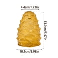 thumbnail image 7 of MYUNNIL Pinecone Shaped Glass Vase, 6" Conical Transparent Embossed Glass Flower Vase, Fall Farmhouse Floral Accessory for Home Mantel Table Office Shelf Decor, Gold, 7 of 7