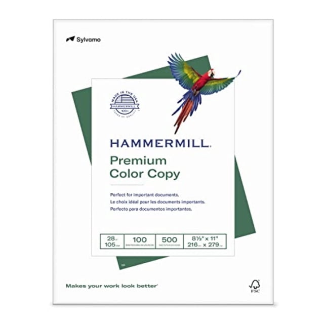 Impresora Paper Hammermill Premium Color, 28 libras, 8,5 x 11 cm, 1 resma