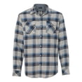 thumbnail image 1 of Burnside - Camisa de franela de manga larga teñida en hilo para hombre, gris/azul, L Burnside 8210, 1 of 1