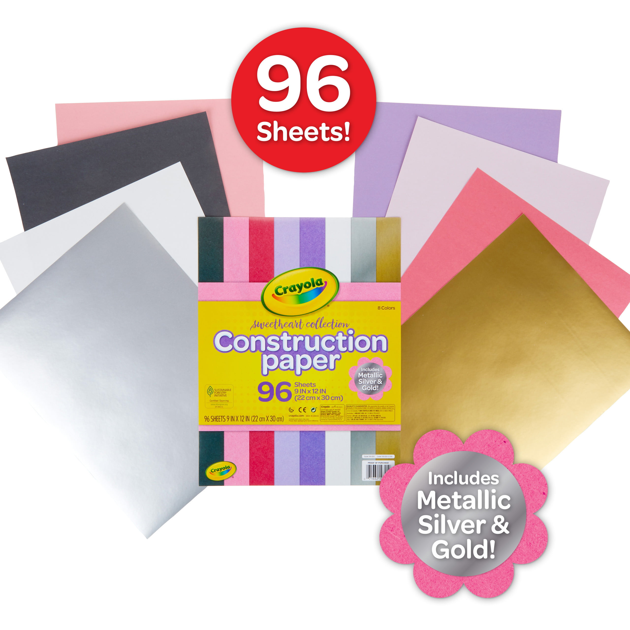 Caliber Construction Paper Assorted Colors - 96 ct | CVS