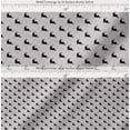 thumbnail image 2 of Soimoi Gray Cotton Voile Fabric Fish & Cat Animal Printed Craft Fabric by the Yard 56 Inch Wide, 2 of 7