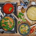 thumbnail image 4 of Beautiful 12pc Ceramic Non-Stick Cookware Set, Porcini Taupe by Drew Barrymore, 4 of 7