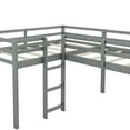 thumbnail image 5 of Euroco Wooden L-Shaped Loft Bed, 2 beds in 1 for Kids Teens, Gray, 5 of 13