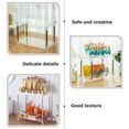 thumbnail image 2 of WASHWEPE Lotion and Perfume Organizer Transparent Stainless Steel Vanity Organizer 1Pcs, 2 of 7