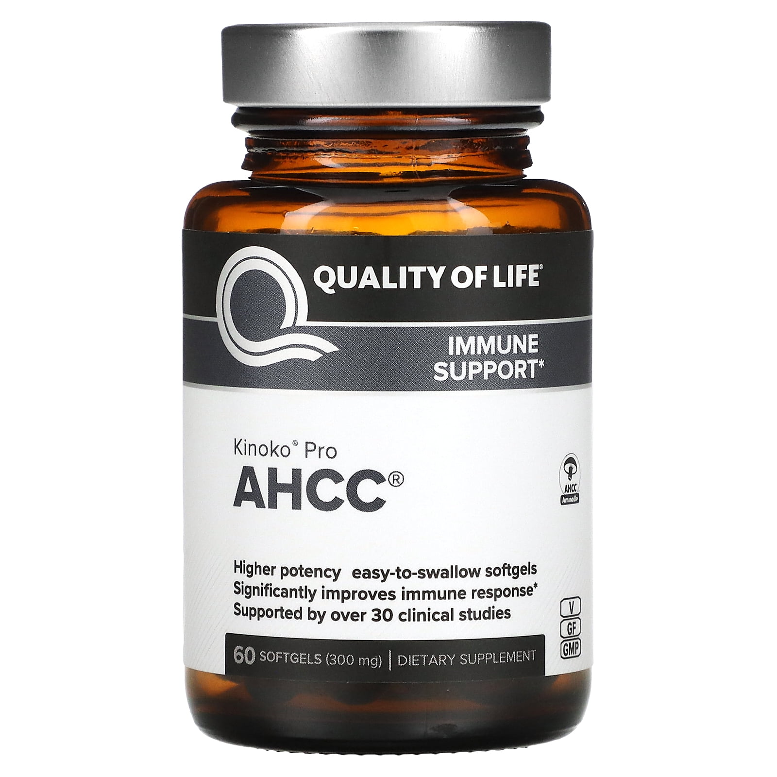 Quality Of Life Labs - AHCC Kinoko RX Immune Support Formula - 60 Softgels