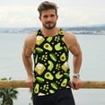 thumbnail image 6 of Daiia Avocado Toast Printed Men's Quick Dry Fit Muscle Tank Top Slim-Fit Tank Workout Tank Top Lightweight Sports Tank Top-Large, 6 of 7