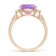 thumbnail image 2 of ANGARA Natural 3.1 Ct. Amethyst with Diamond Classic Ring in 14K Rose Gold for Women (Ring Size: 12), 2 of 9