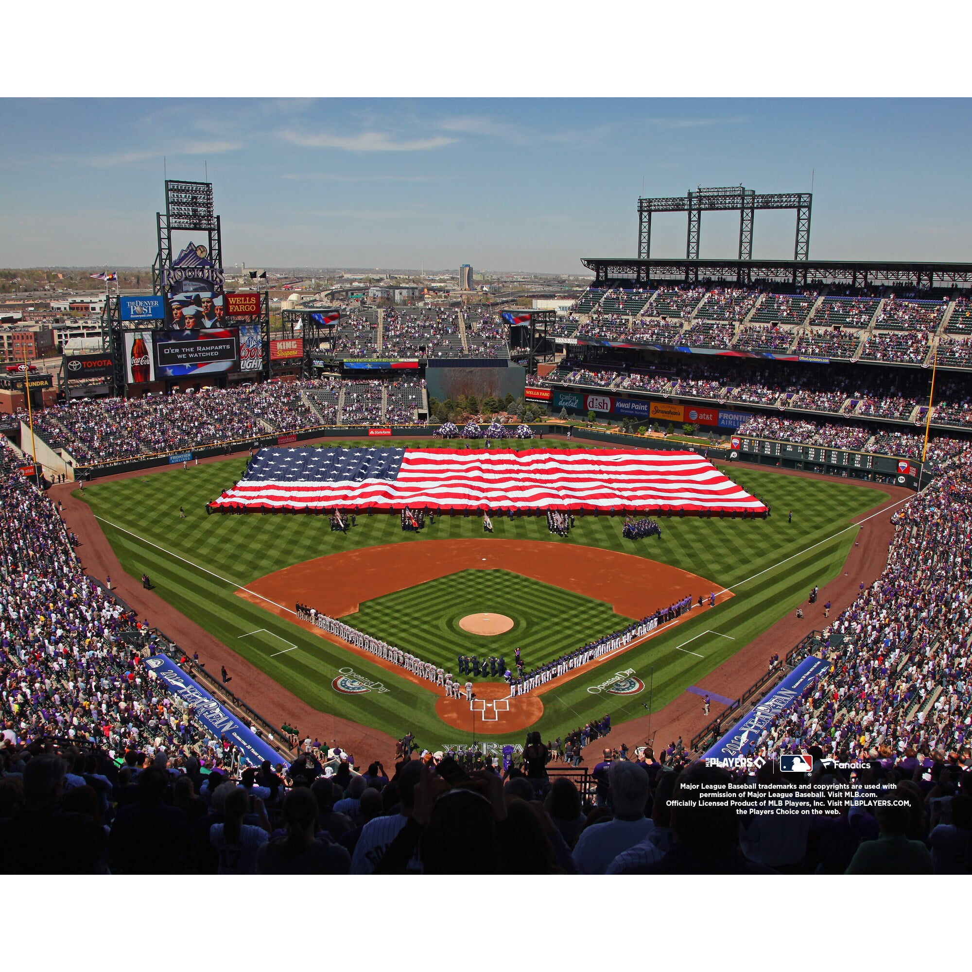 Colorado Rockies Unsigned Coors Field Opening Day Pregame Photograph