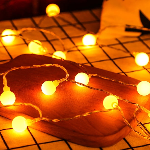 Xihbxyly Guirnalda de Luces Led, 40 Led a Pilas, Cable de Cobre Flexible, Dos Modos de Luz, Control Remoto, Decoración para Interiores y Exteriores, Halloween, Navidad, Bodas, 6 M de Longitud, Funcio